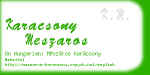 karacsony meszaros business card