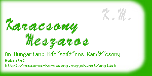 karacsony meszaros business card